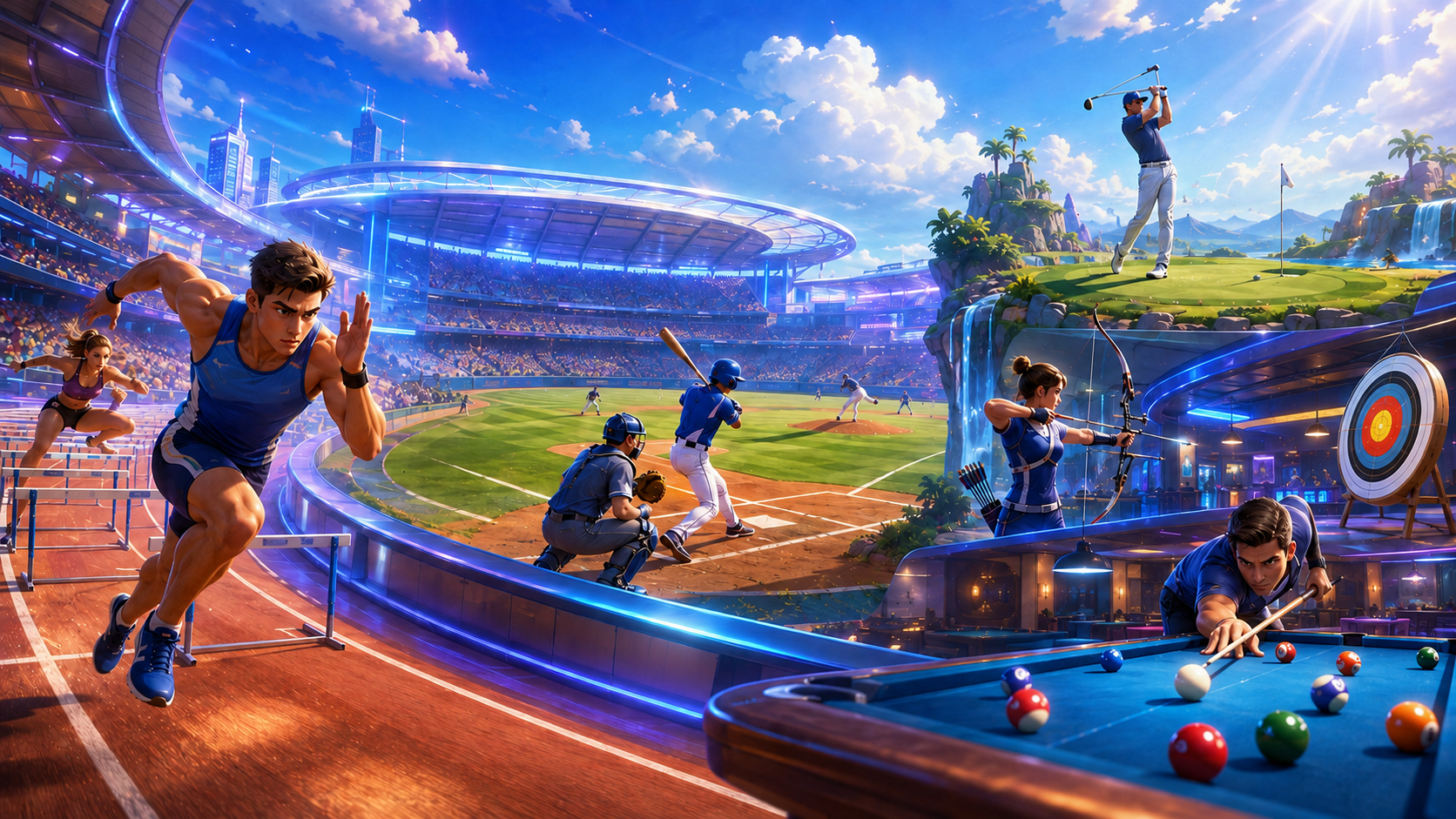 Sports games can test speed, match decisions, accuracy, timing and calm control