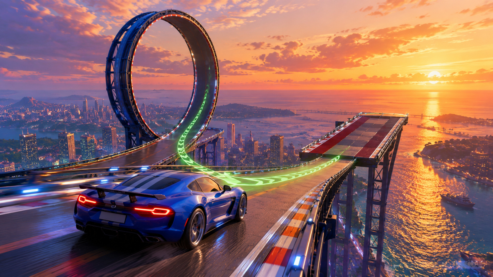 A stunt begins with the approach line and succeeds only when the landing remains controllable