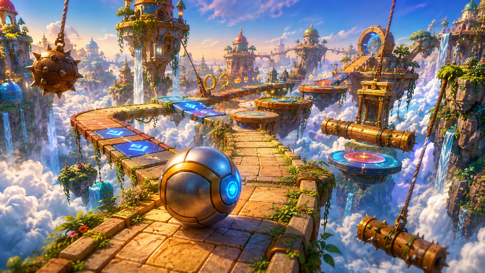 Rolling Ball Adventure turns a simple finish line into a course of balance, timing and momentum