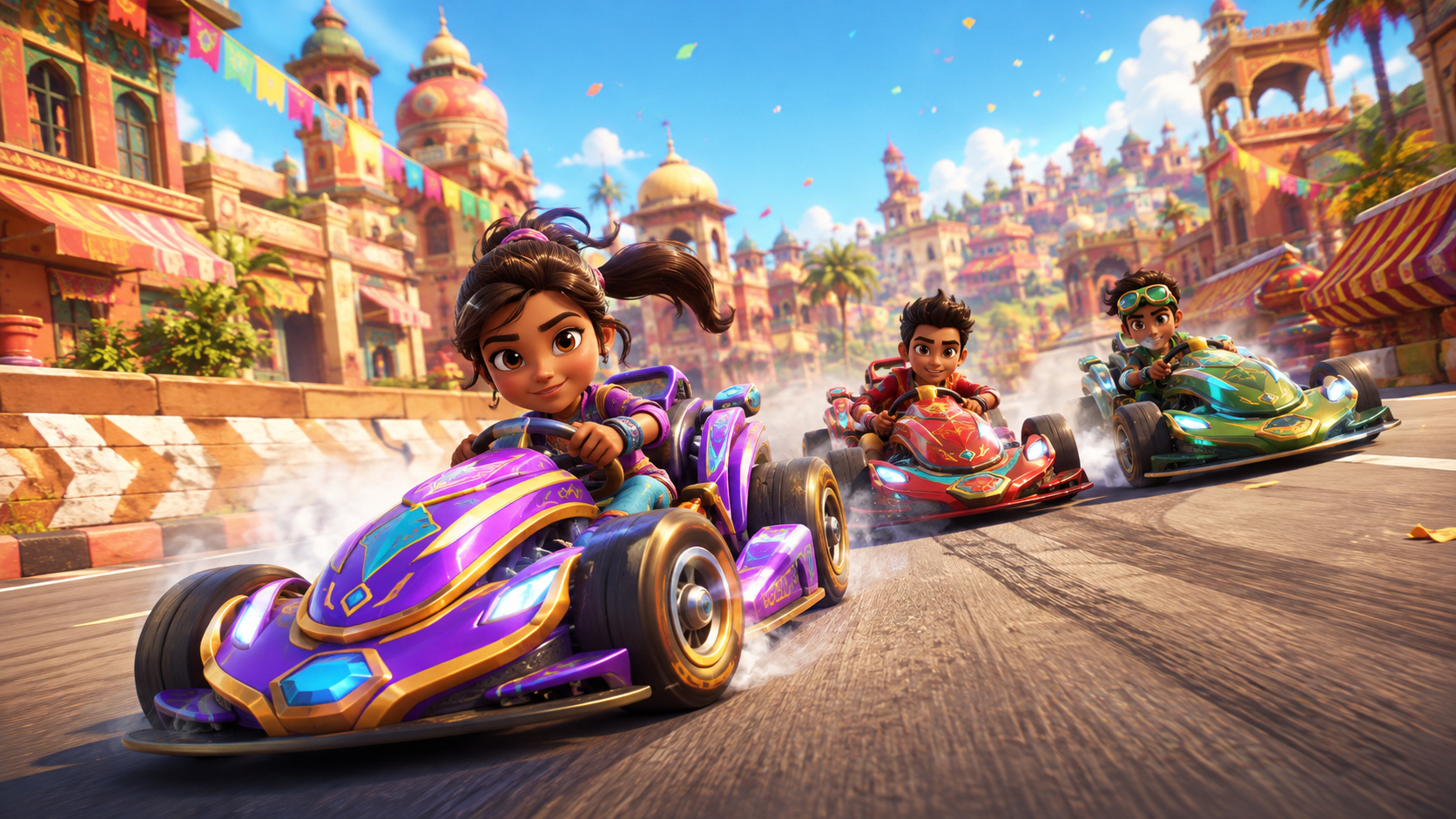 Kart racing combines track reading, clean cornering and fast position changes