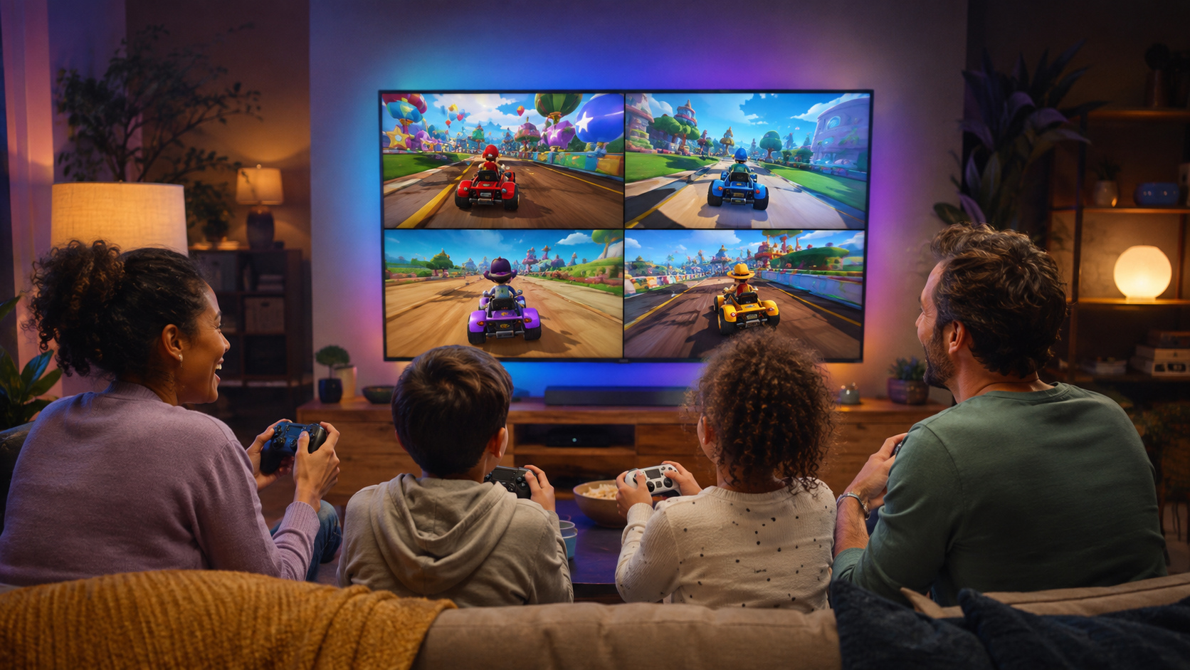 A defined mode and consistent controller handover make a shared television race easier to follow
