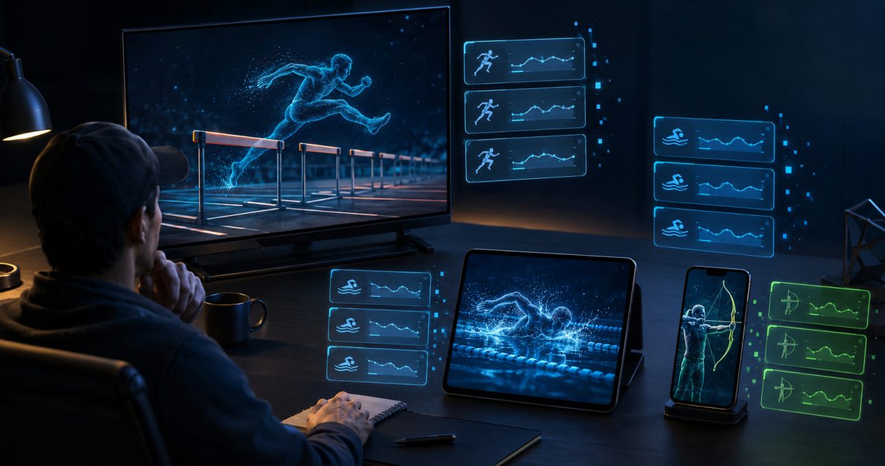 Editorial illustration, not a store screenshot: each device edition keeps its own public update record