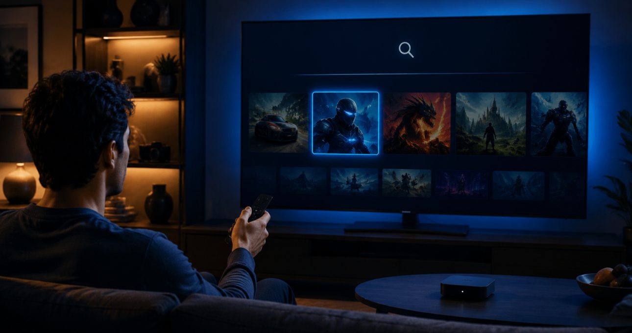 Search the exact title on the Fire TV that will run the game, then inspect the selected result