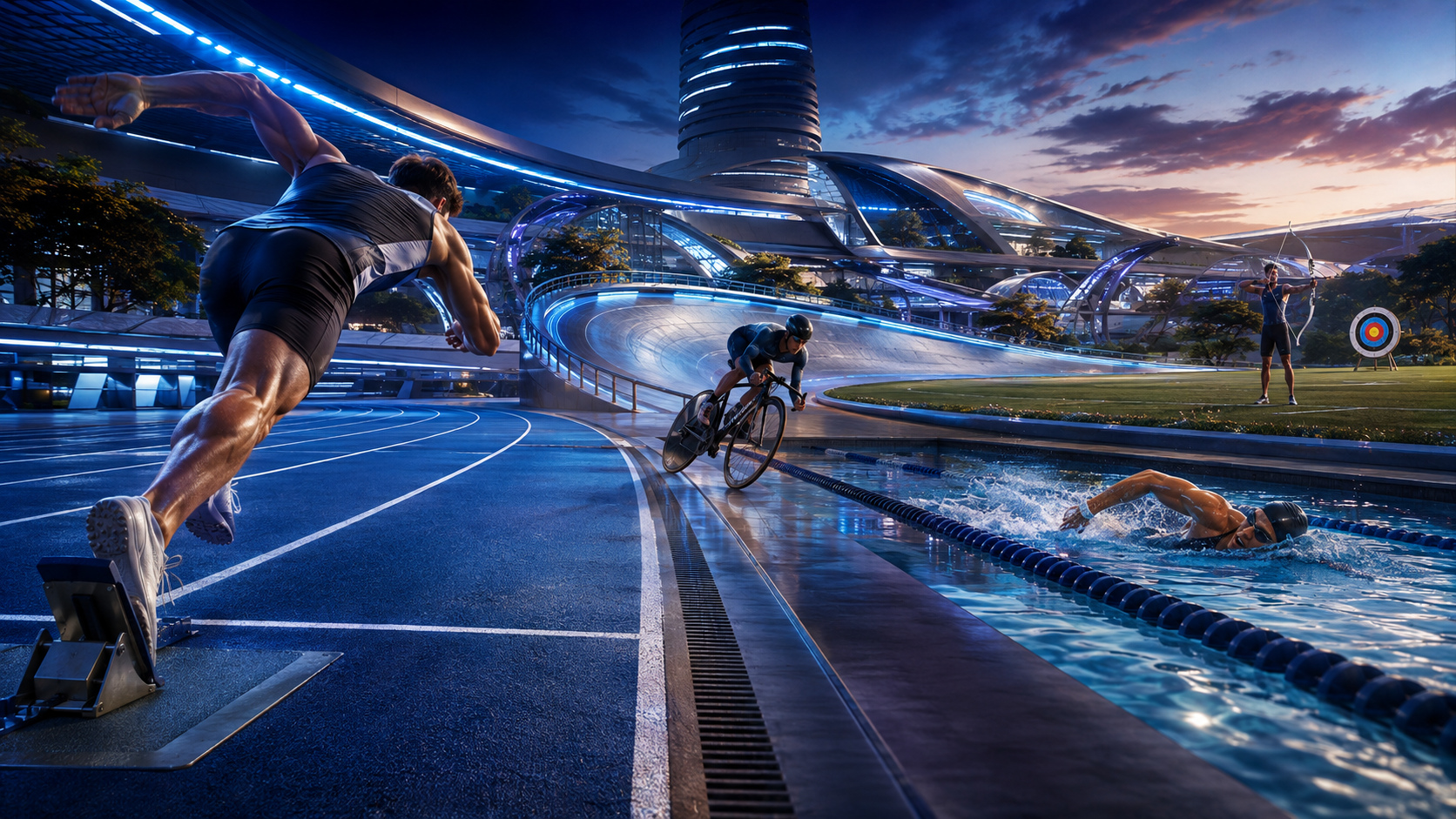Original editorial illustration: multi-event variety can change the rhythm without leaving the same sports venue