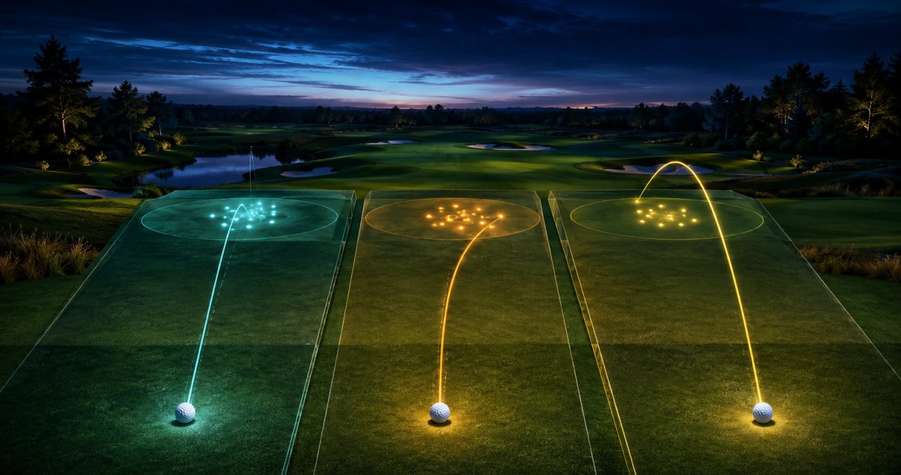 Original editorial illustration: three controlled trials reveal the effect of changing one shot decision at a time