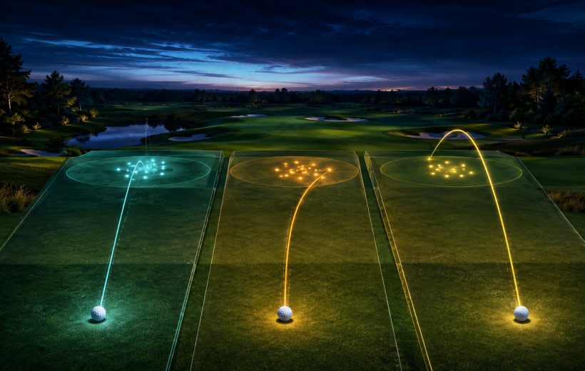 Original editorial illustration: three controlled trials reveal the effect of changing one shot decision at a time