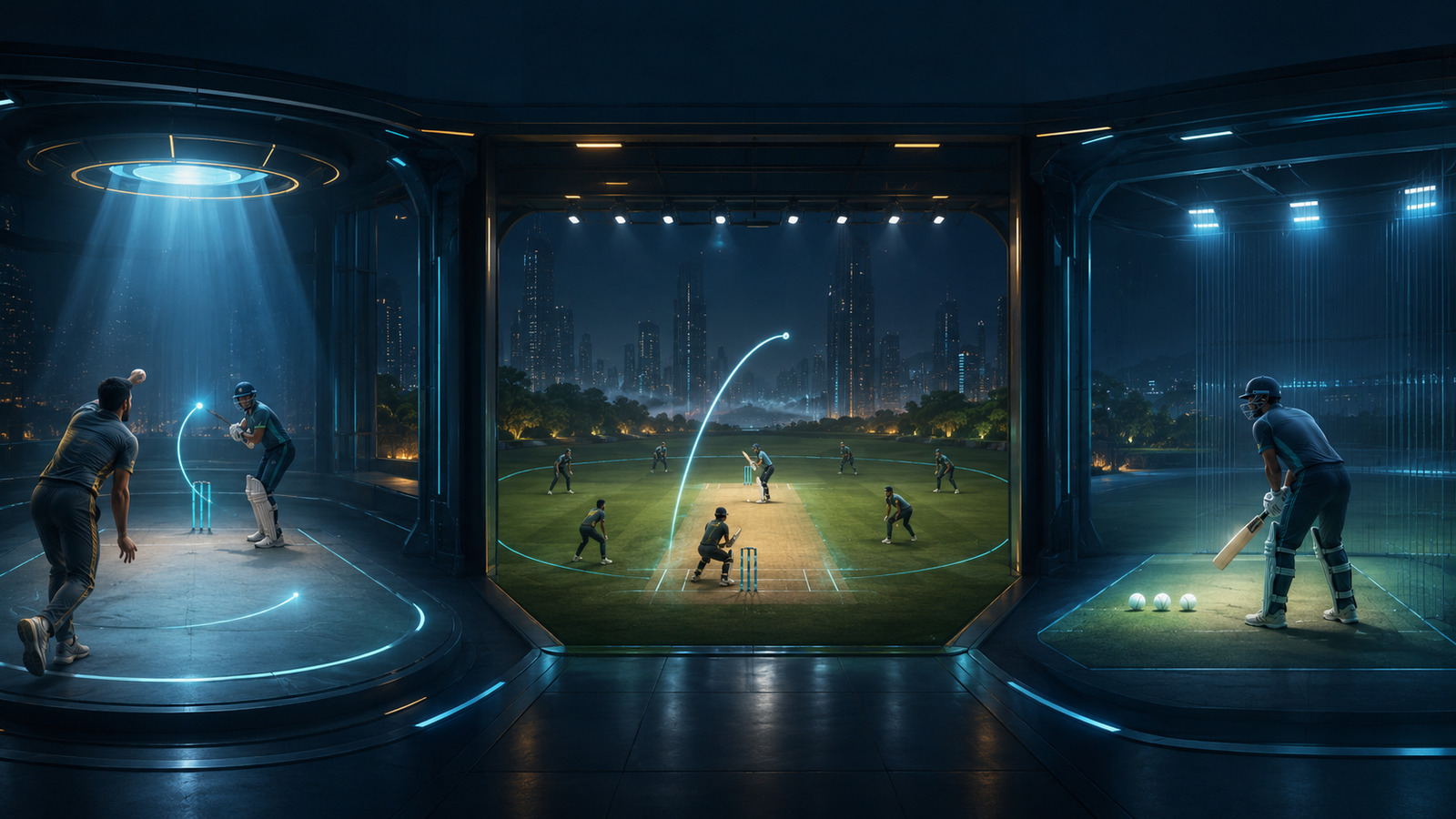 Original editorial illustration: Quick, Full and Practice sessions create different cricket rhythms