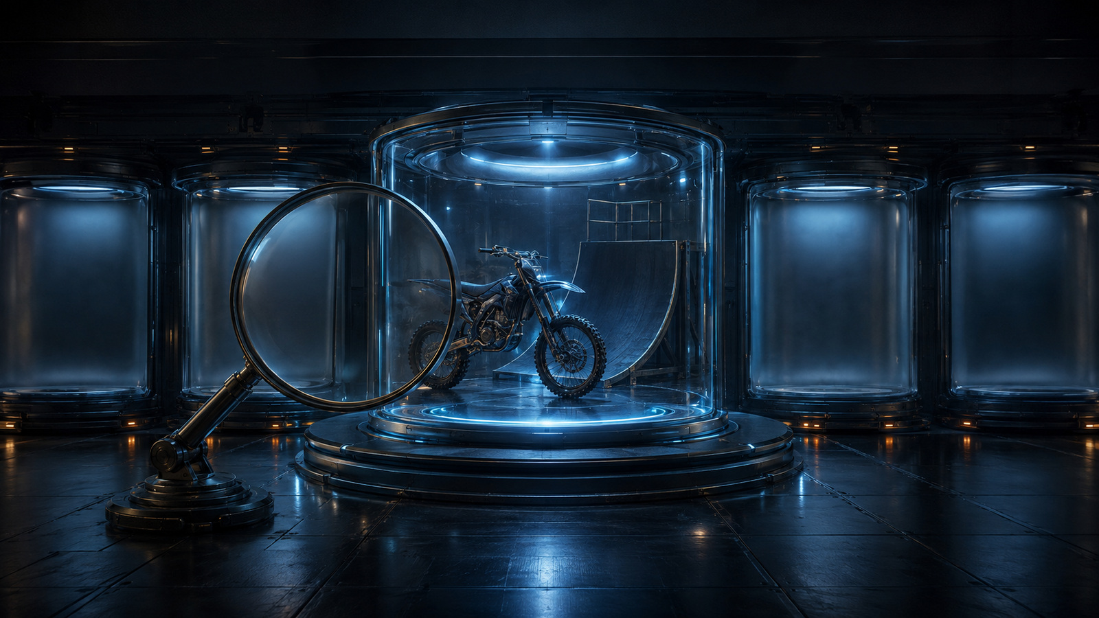 Original editorial illustration: a current bike record is visible while a detailed update chronology remains unpublished