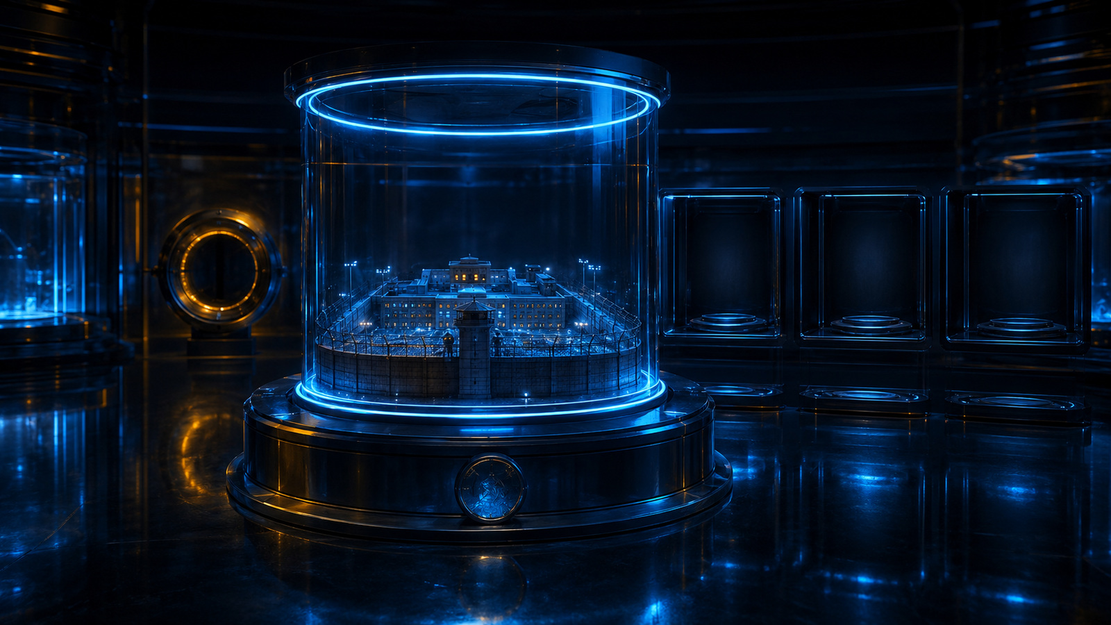 Original editorial illustration: one preserved product diorama and empty evidence bays express a durable identity with clearly bounded unknowns