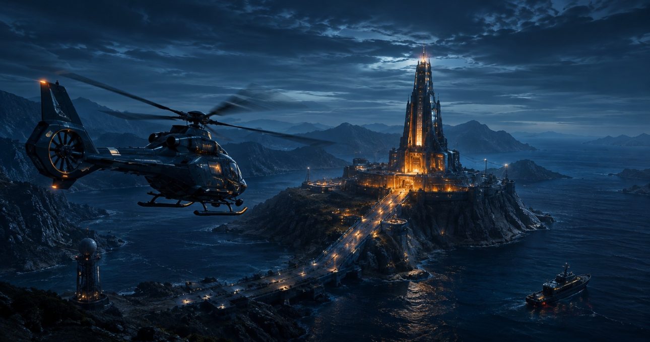 Original editorial illustration: an amber objective structure dominates the scene while a few other elements remain visibly secondary