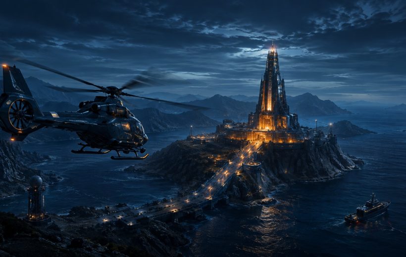 Original editorial illustration: an amber objective structure dominates the scene while a few other elements remain visibly secondary