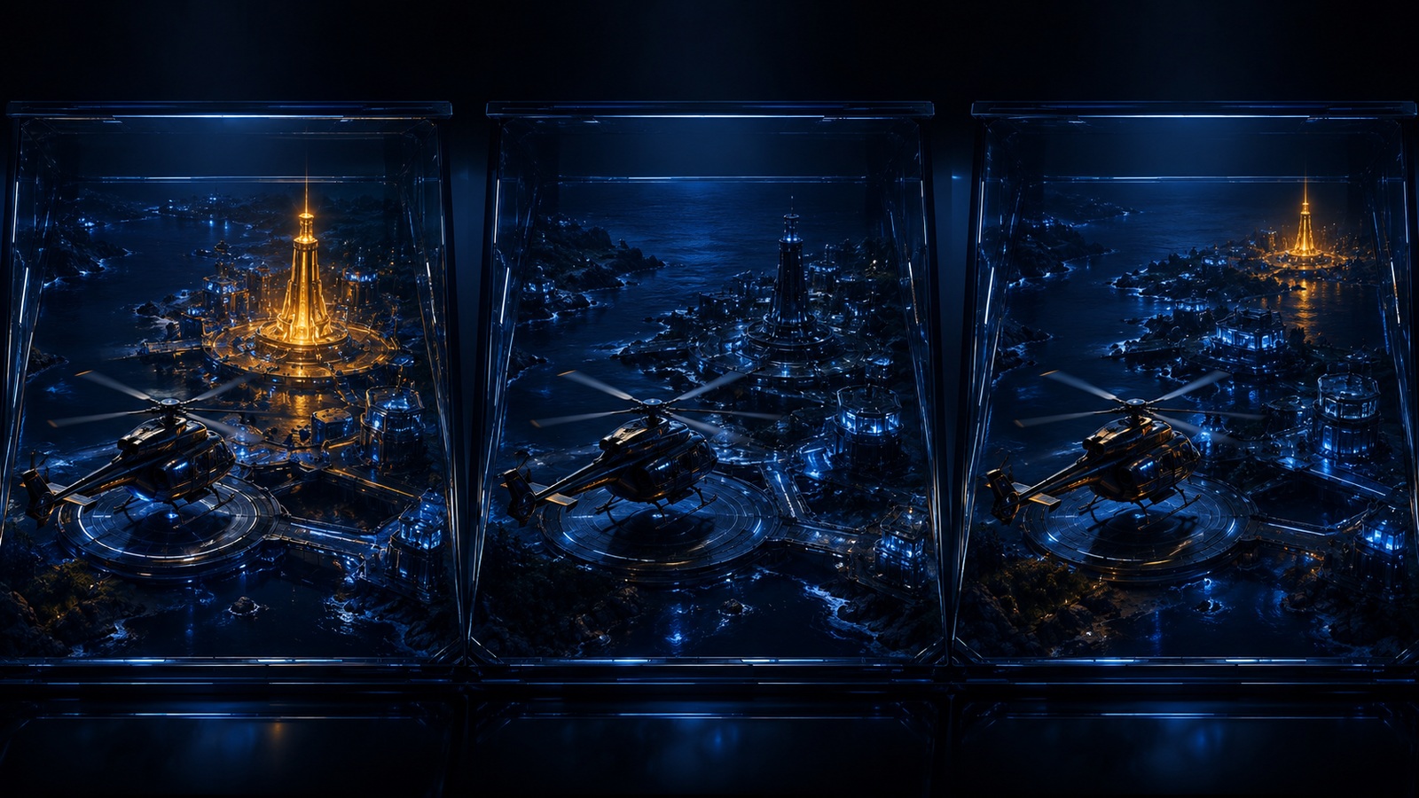 Original editorial illustration: three mission states move the amber emphasis from one structure to another, prompting a fresh priority scan