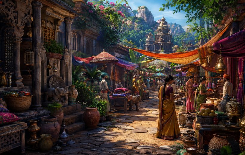 Original editorial illustration: a richly detailed original market scene turns patient visual comparison into the central search task