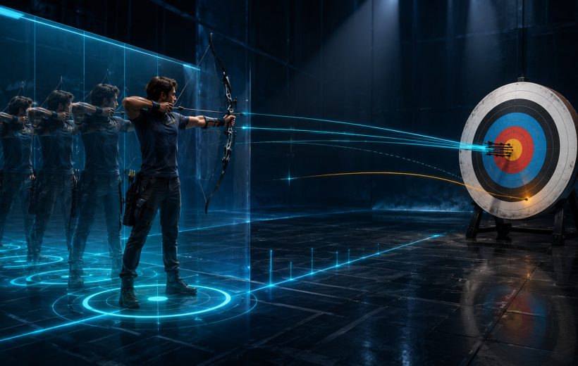 A stable reference makes miss direction and shot grouping visible