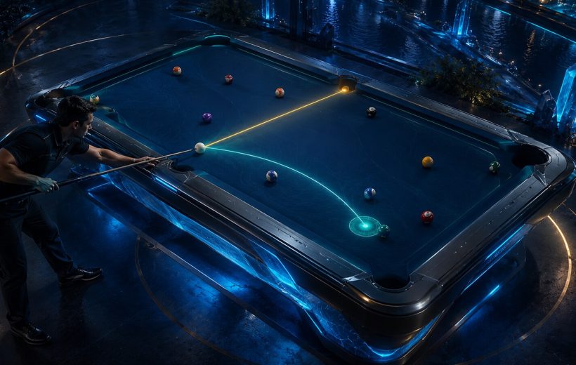 A successful pot also determines the cue ball's next useful position